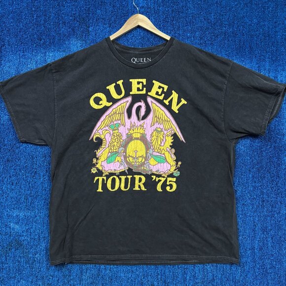 Queen Official Tour 75 Rock Band Graphic T-Shirt Size XL - Picture 1 of 4